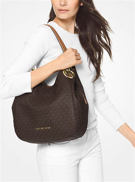 lily messenger michael kors|Lillie Large Signature Logo Shoulder Bag .